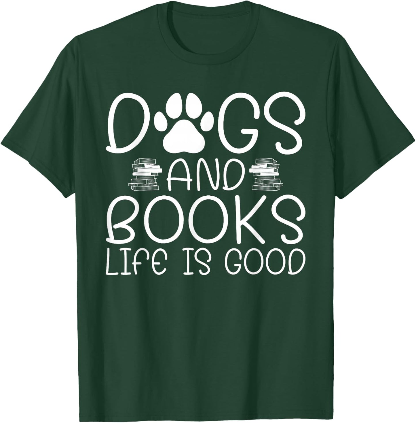 Reader Reading Book Lover Librarian Literature Bookworm Dog T-Shirt - T-Shirt | Forest