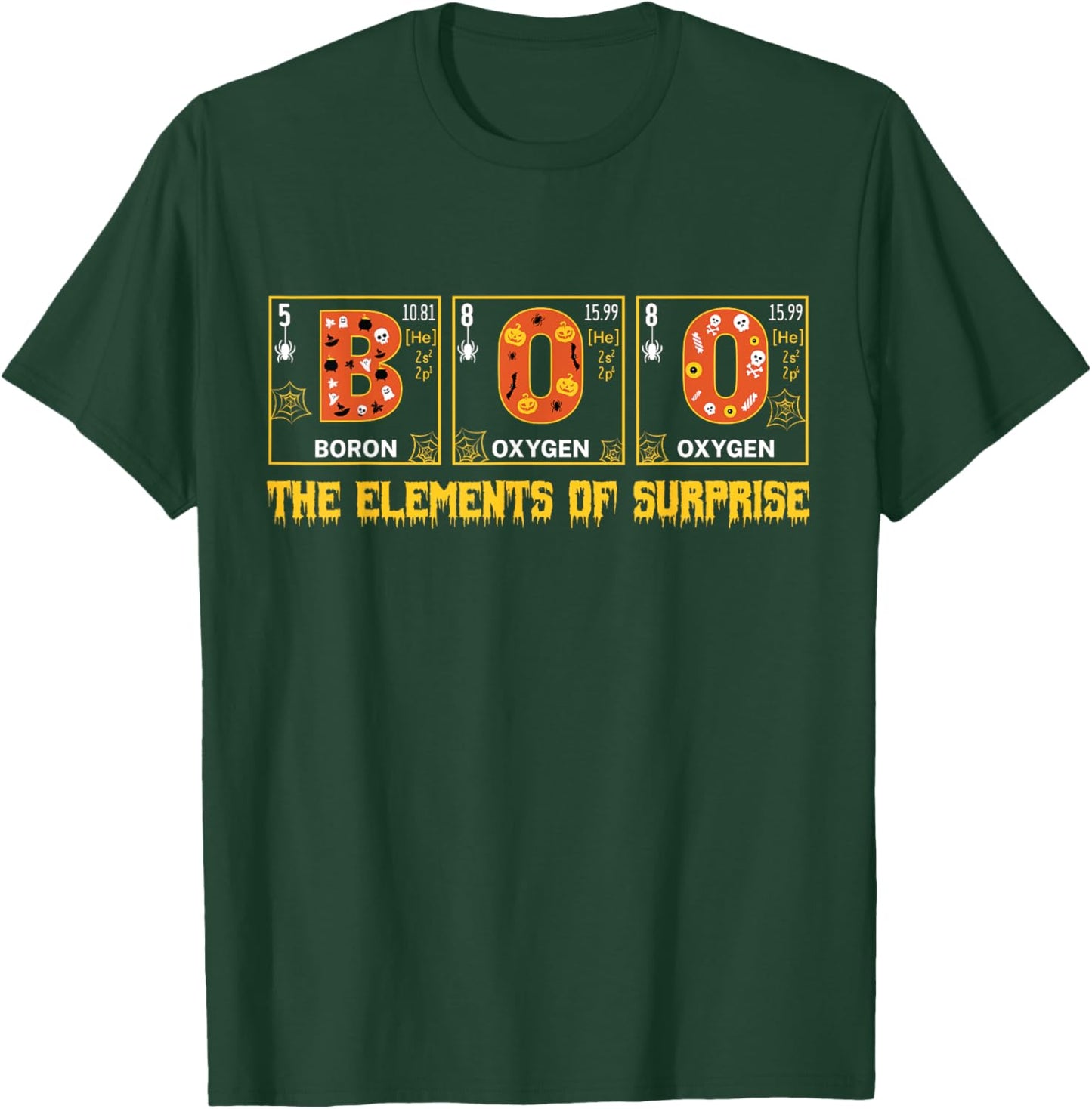 Halloween Boo School Chemistry Nerd Physics Pumpkin Gift T-Shirt - T-Shirt | Forest
