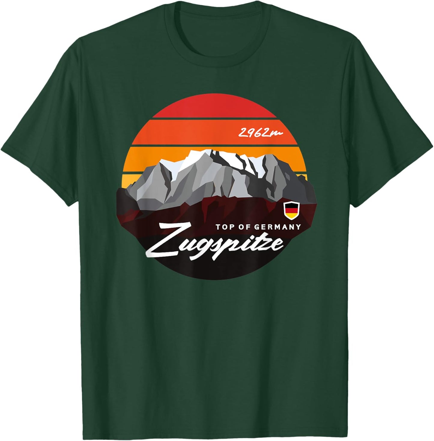 Germany Bavaria Zugspitze German Mountain Summit Souvenir T-Shirt - T-Shirt | Forest