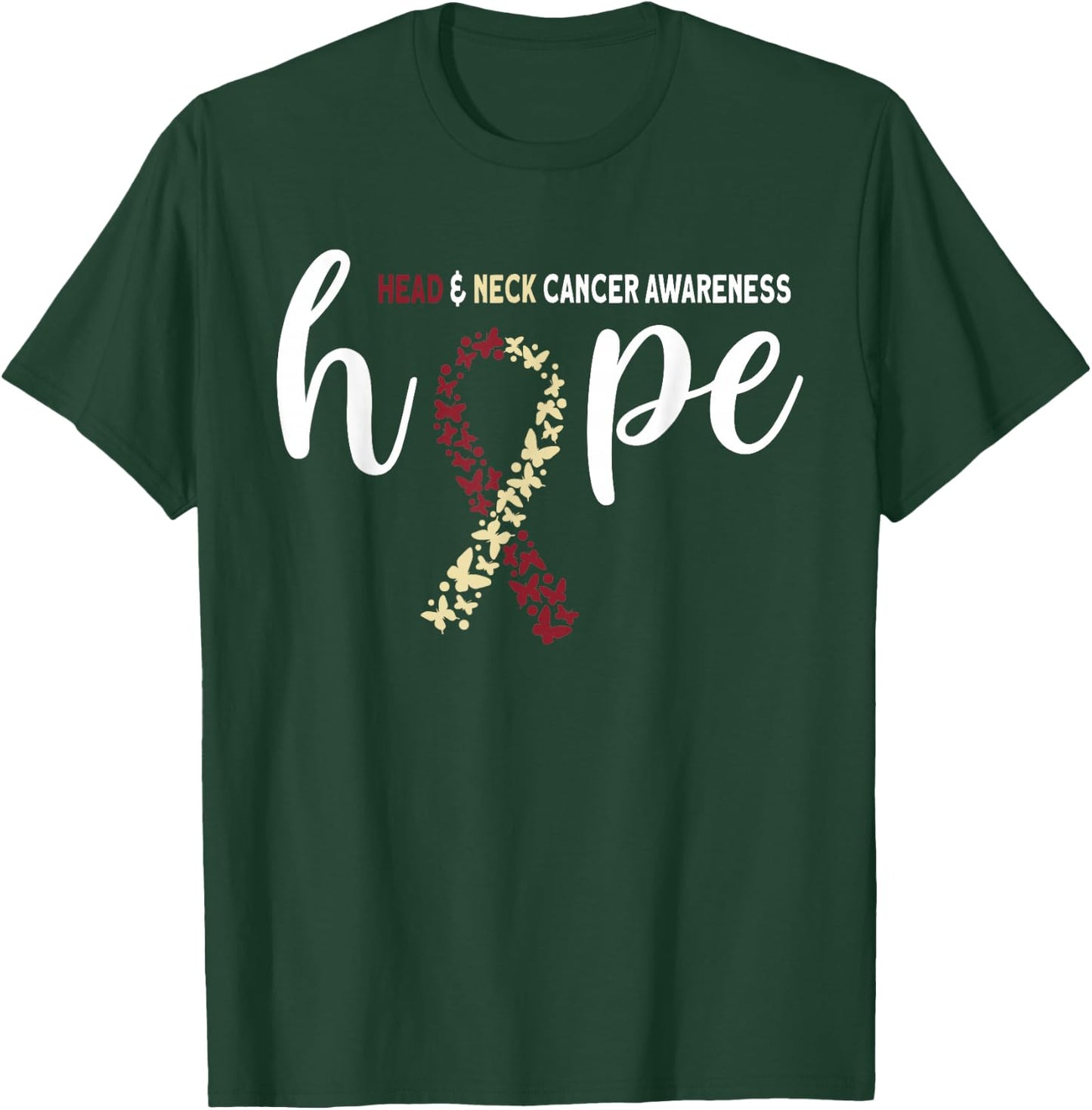 Hope Head And Neck Cancer Awareness T-Shirt - T-Shirt | Forest