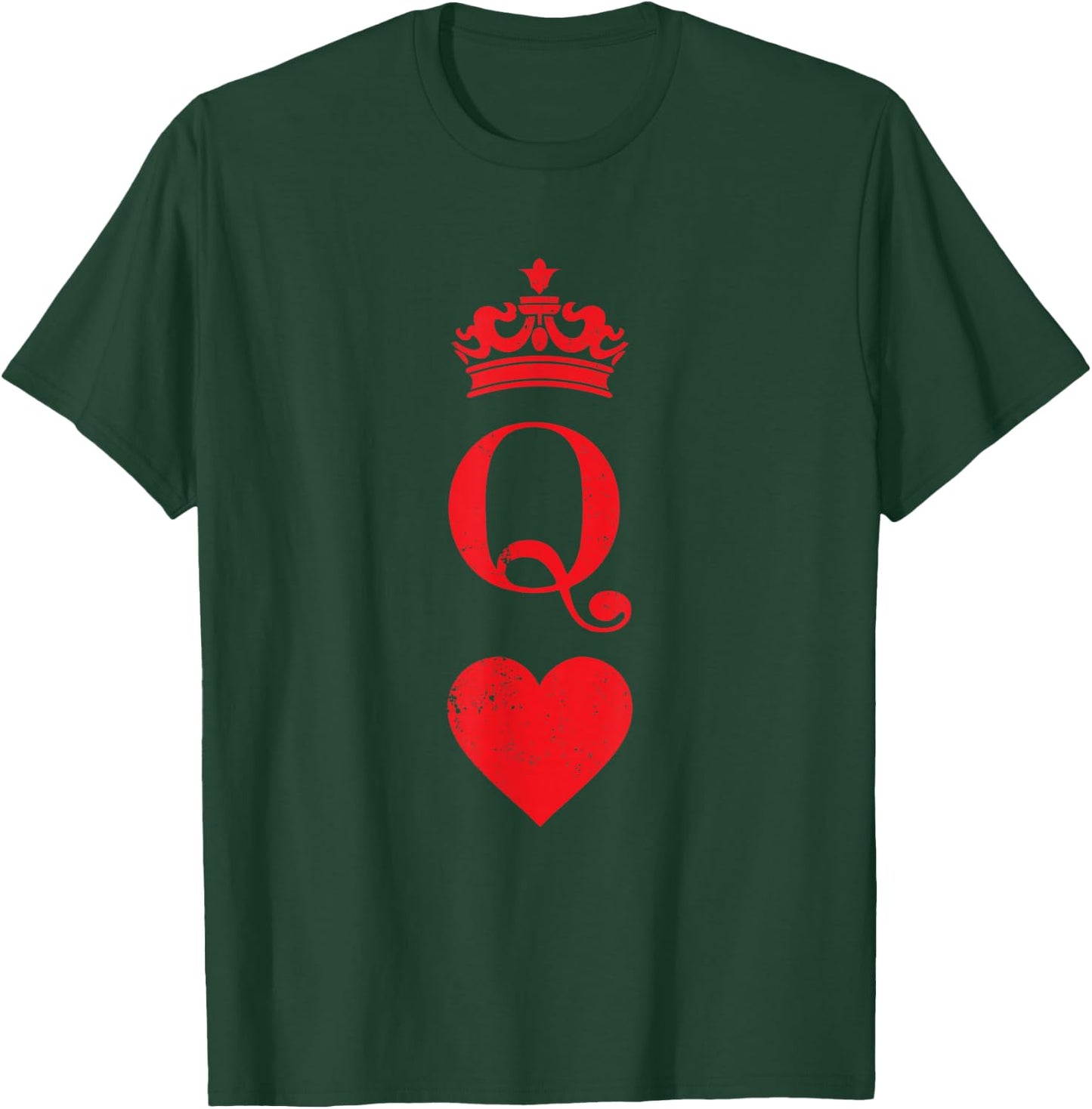 Queen of Hearts Vintage Poker Playing Cards Queen T-Shirt - T-Shirt | Forest