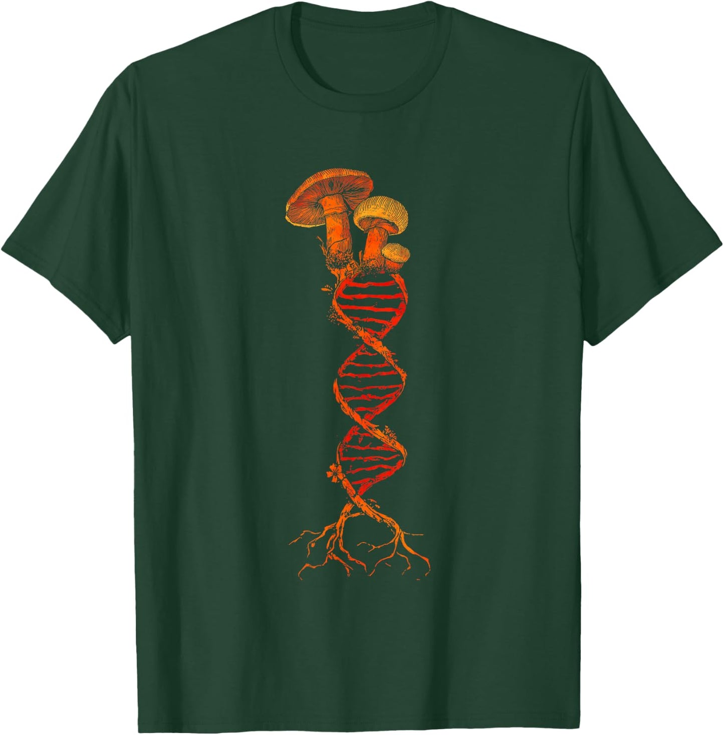 Mushroom DNA Goblincore Aesthetic Mycology Shroom Fungi T-Shirt - T-Shirt | Forest