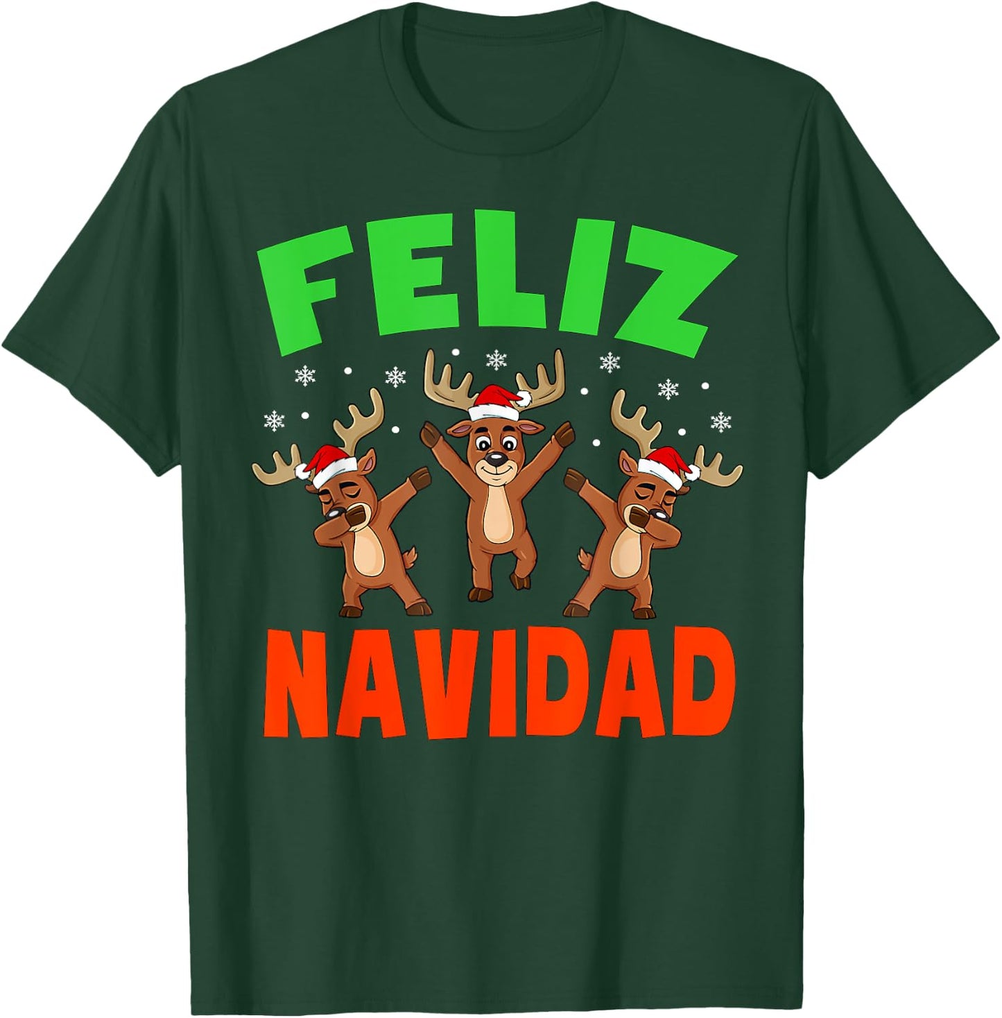 Feliz Navidad Shirt Kids Family Christmas Pajamas Men Women T-Shirt - T-Shirt | Forest