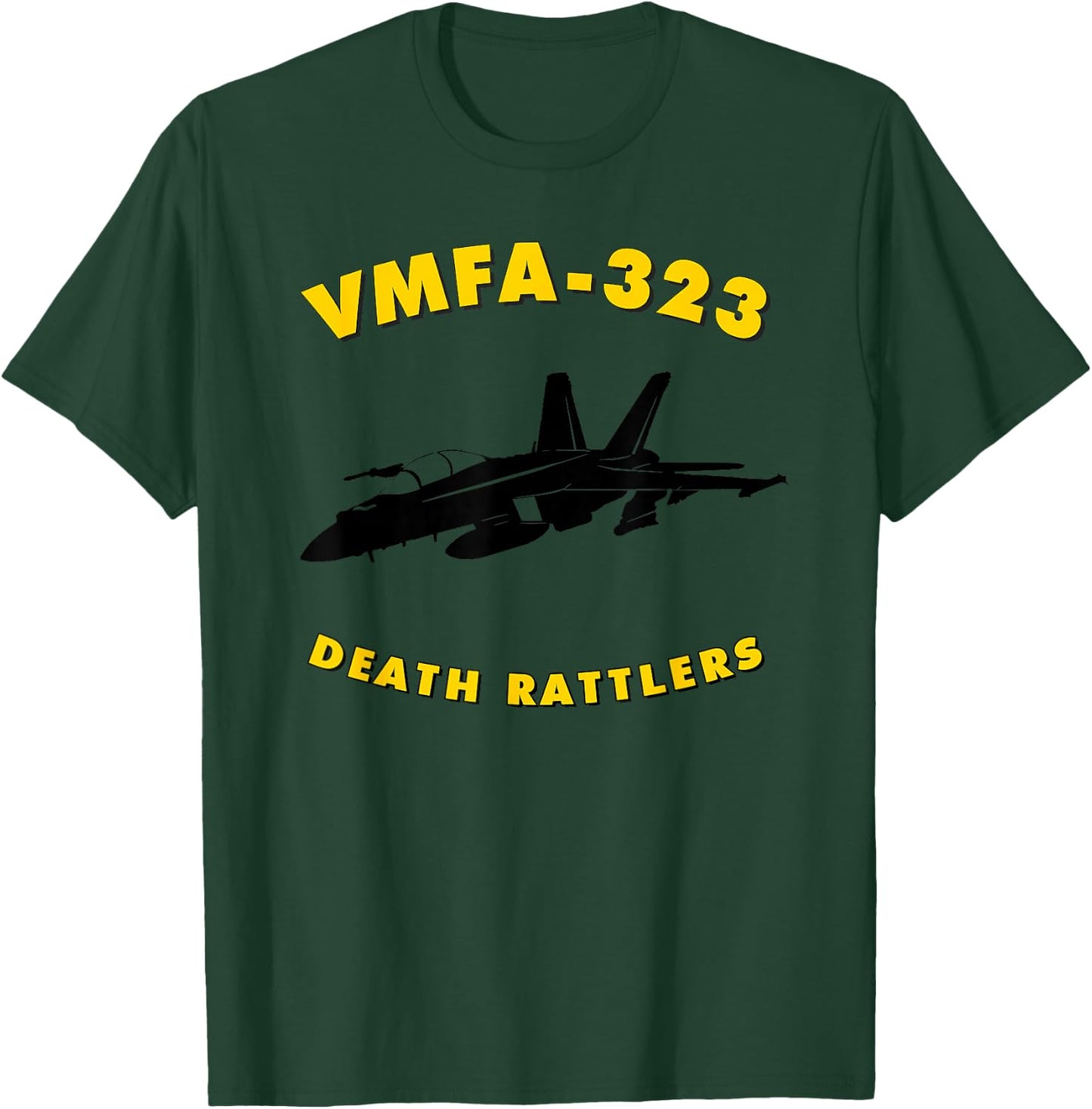 VMFA-323 Fighter Attack Squadron F/A-18 Hornet Jet T-Shirt - T-Shirt | Forest
