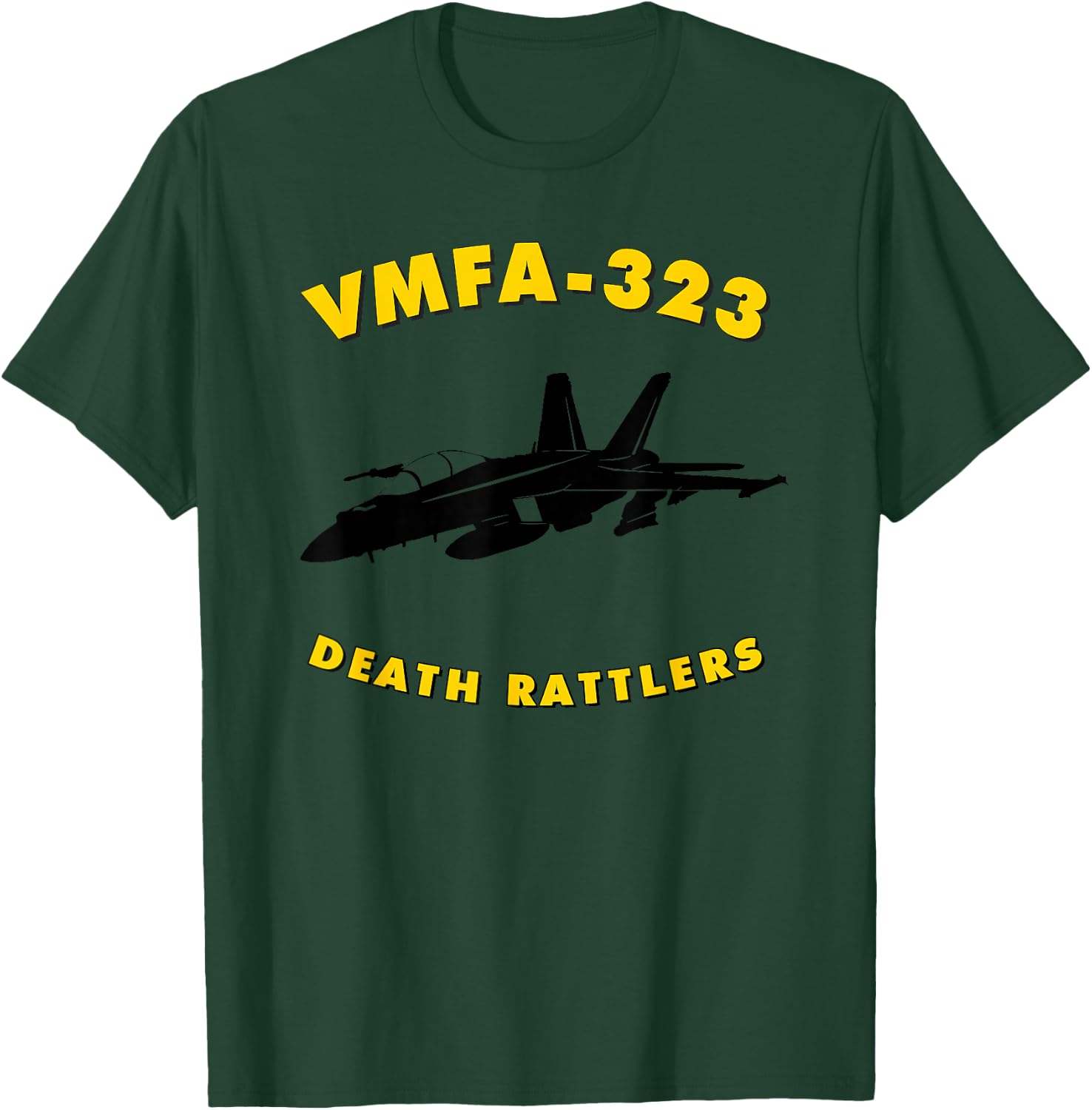 VMFA-323 Fighter Attack Squadron F/A-18 Hornet Jet T-Shirt - T-Shirt | Forest