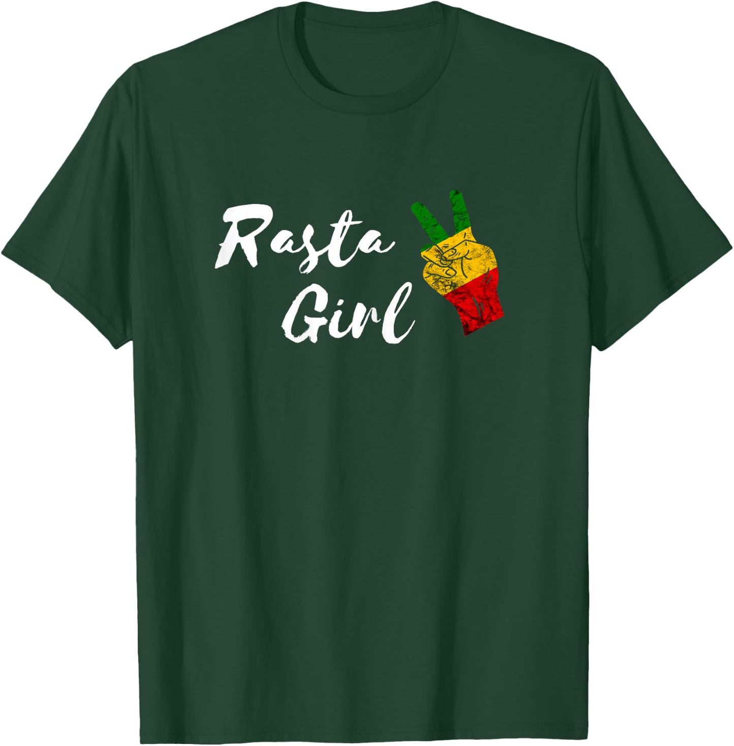 Rasta Girls Peace Reggae Hippie Rastafarian Roots T-Shirt - T-Shirt | Forest