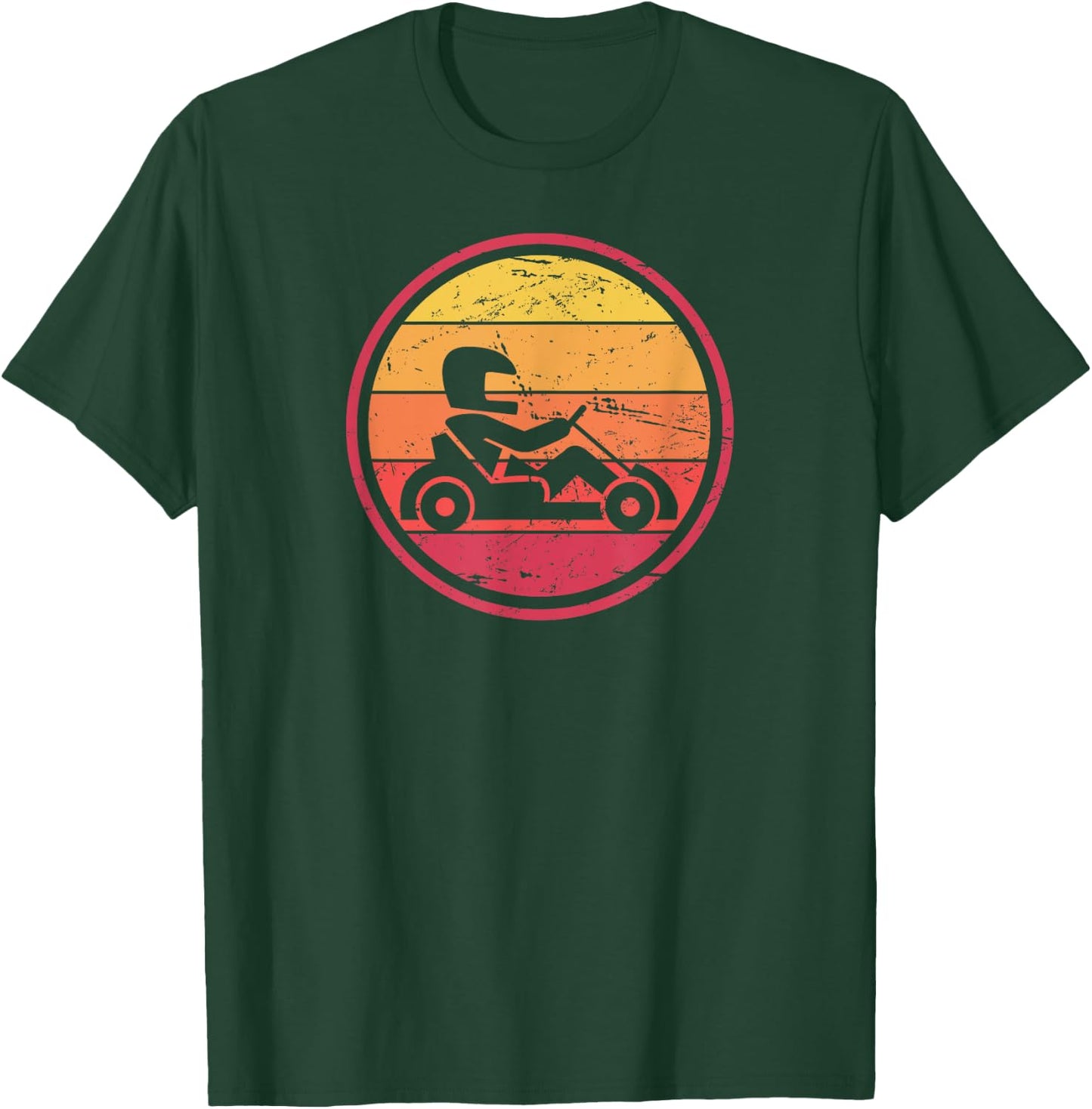 Go Cart Racing Gift "Retro Vintage" - Go Kart T-Shirt - T-Shirt | Forest