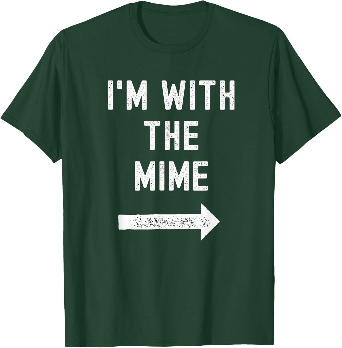 Funny I'm with the Mime Easy Couples Halloween Costume T-Shirt - T-Shirt | Forest