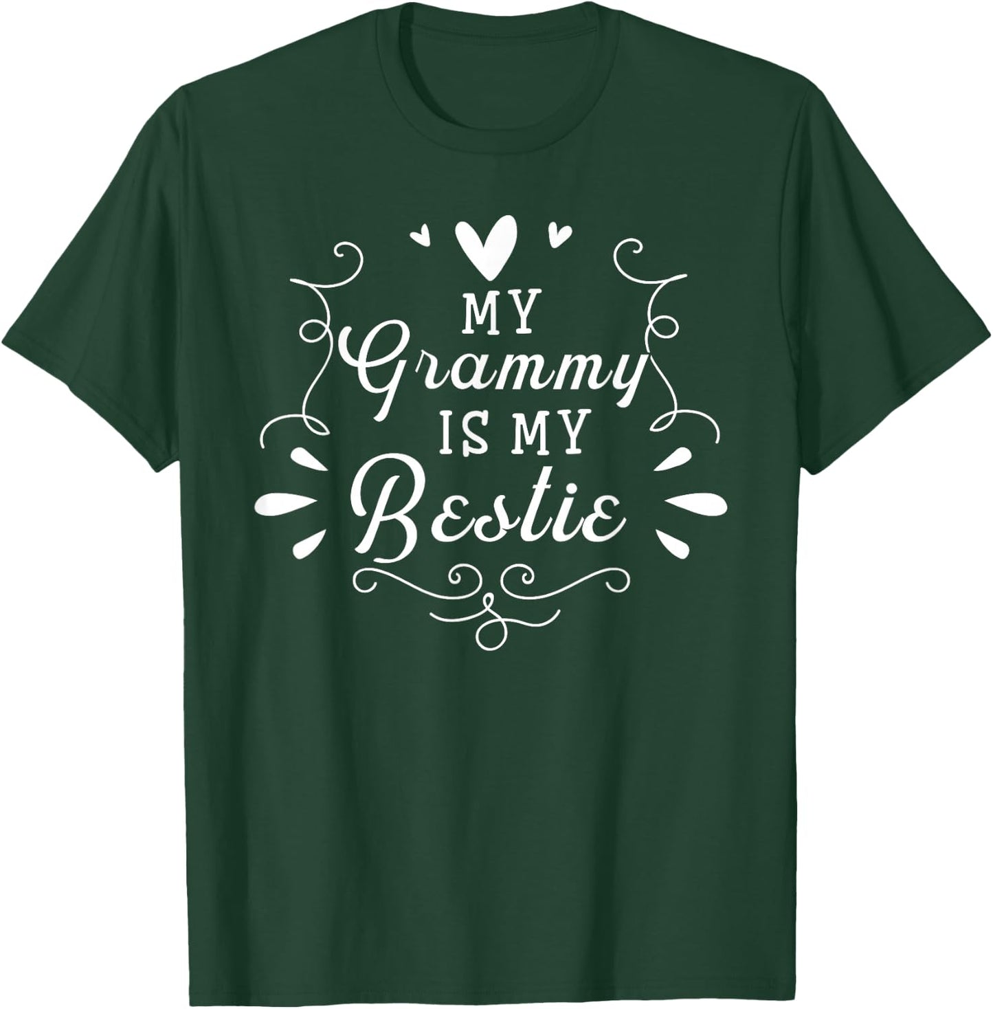 My Grammy Is My Bestie Cute Matching for Granddaughter T-Shirt - T-Shirt | Forest