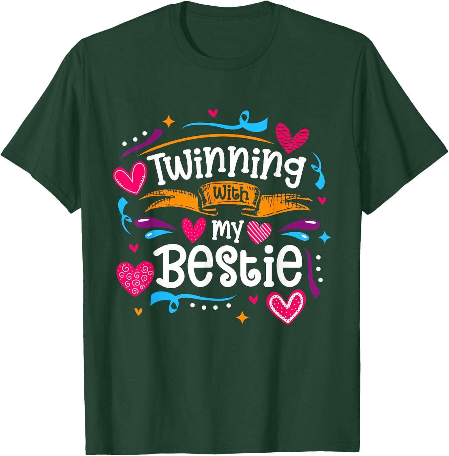 Twinning Bestie Twins Day Friends Matching T-Shirt - T-Shirt | Forest