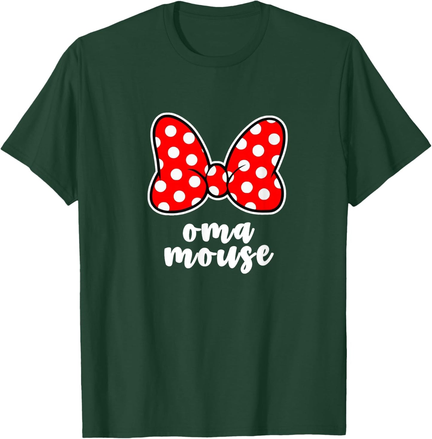 Oma Mouse Family Vacation Bow T-Shirt - T-Shirt | Forest