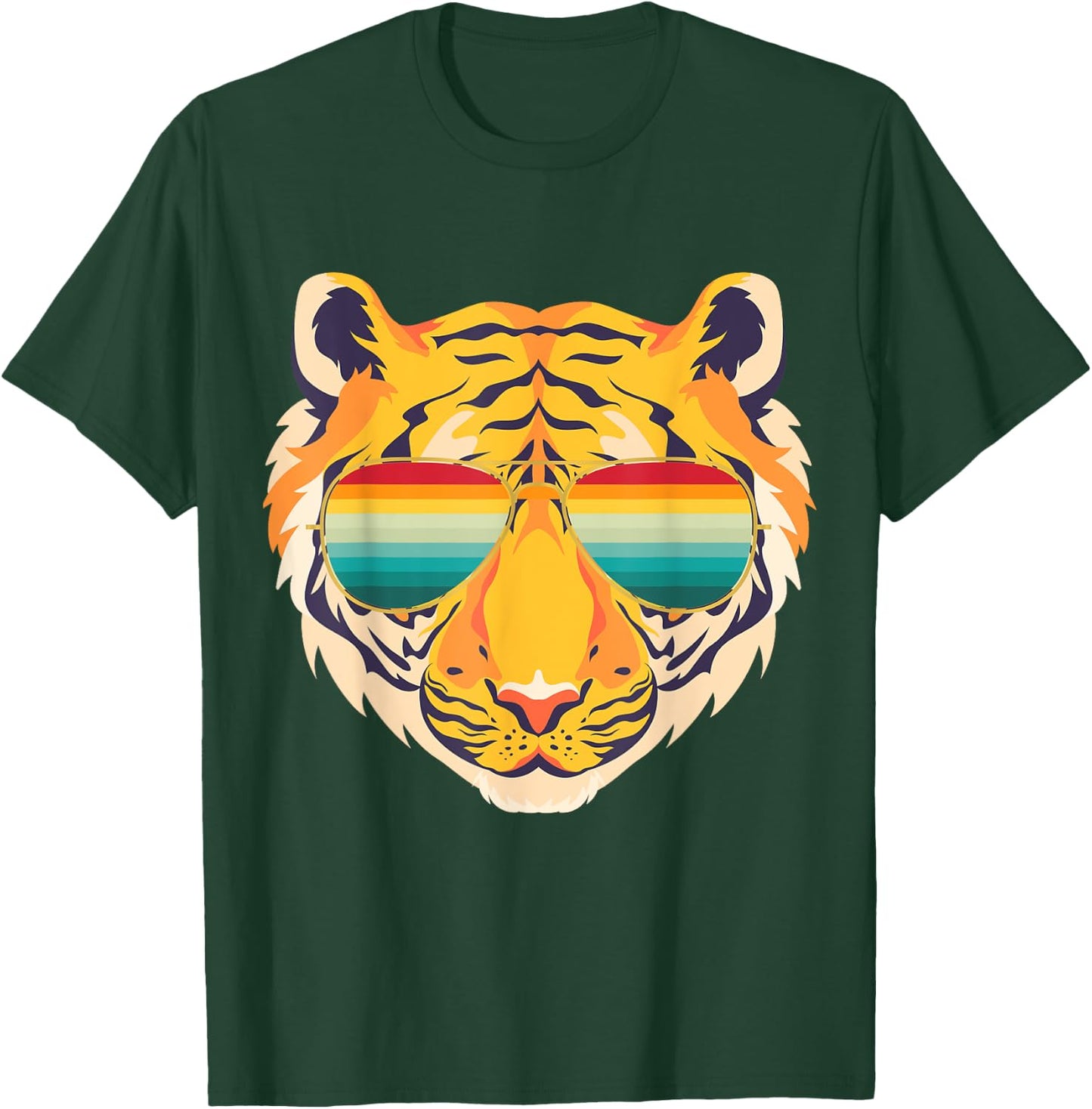 Birthday Shirt Cool Tiger Striped Animal Theme Party T-Shirt - T-Shirt | Forest