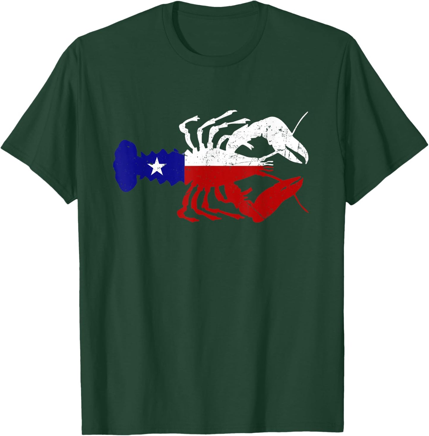 Crawfish Texas Seafood Shellfish Lone Star Southern Food T-Shirt - T-Shirt | Forest