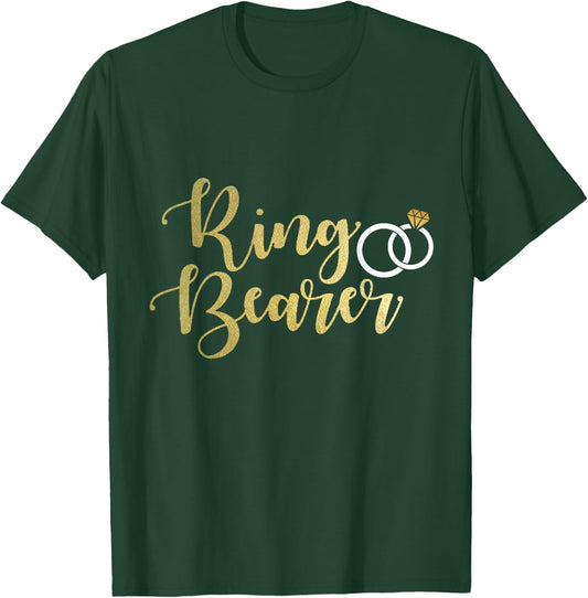Ring Bearer , Bride Groom Wedding Party Gift T-Shirt - T-Shirt | Forest