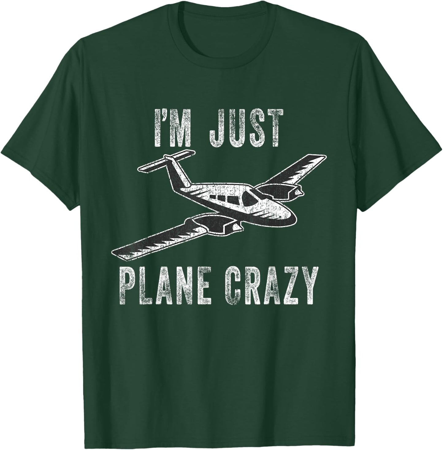 I'm Just Plane Crazy - Funny Airplanes Aircrafts Pilots Kids T-Shirt - T-Shirt | Forest
