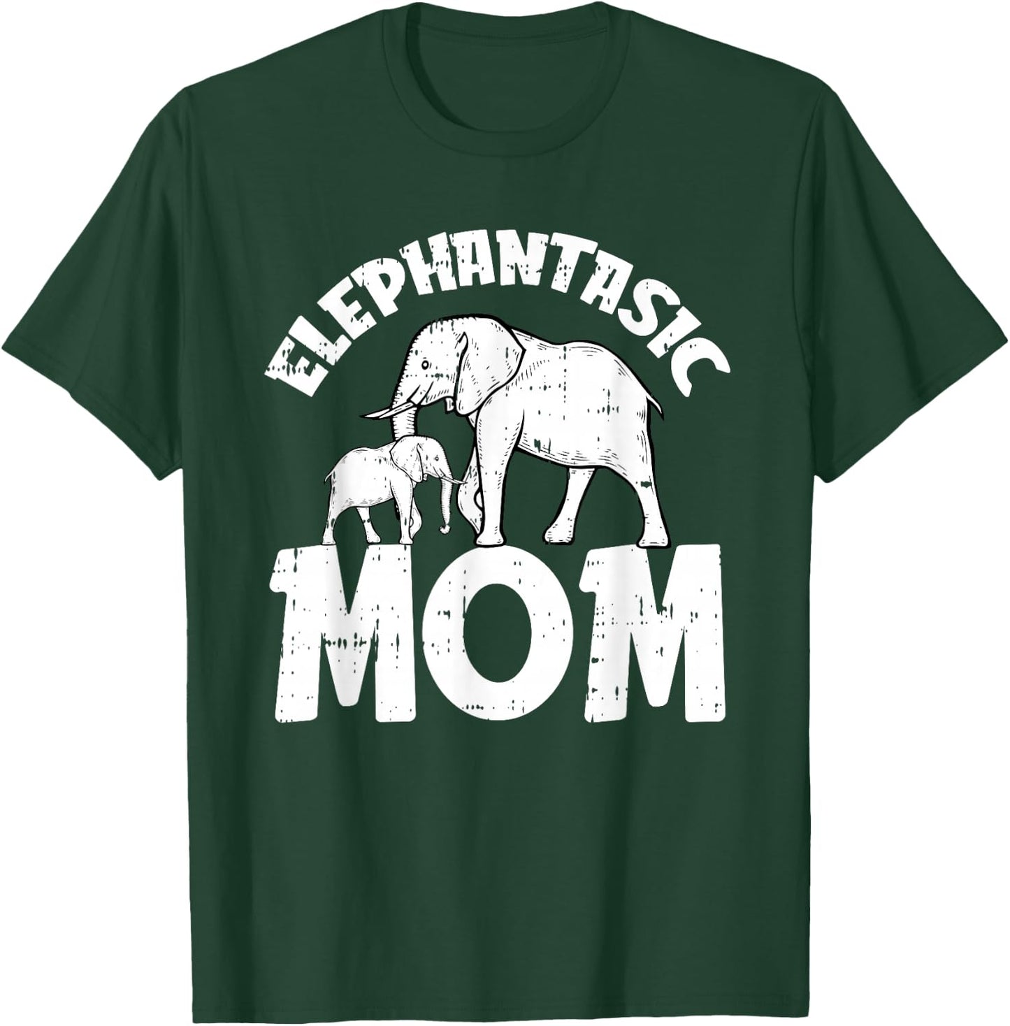 Elephantastic Mom Mothers Day Cute Mama Baby Elephant Momma T-Shirt - T-Shirt | Forest