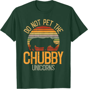Do Not Pet The Chubby Unicorn Lazy Halloween Costume Rhino T-Shirt - T-Shirt | Forest