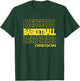 Basketball Oregon in Modern Stacked Lettering T-Shirt - T-Shirt | Forest