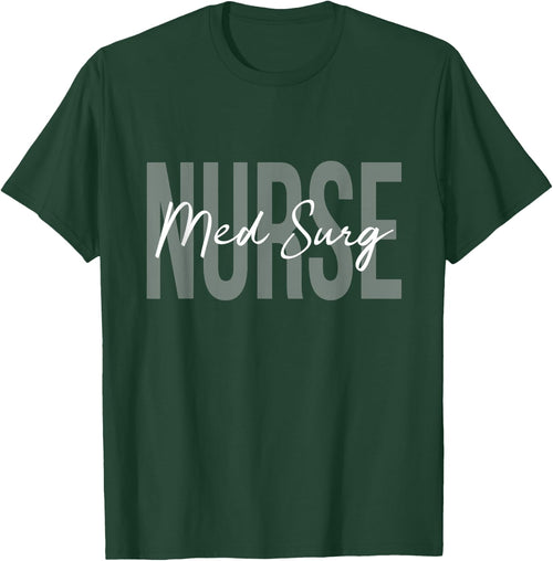 Med Surg Medical Nurse Ideas Women's Nurse Themed - Black, Small, Short Sleeve, U-Neck, Classic Fit, Imported