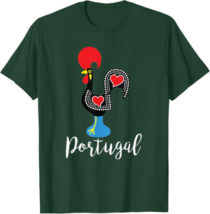 Portuguese Rooster Portugal Galo de Barcelos Figurine T-Shirt - T-Shirt | Forest