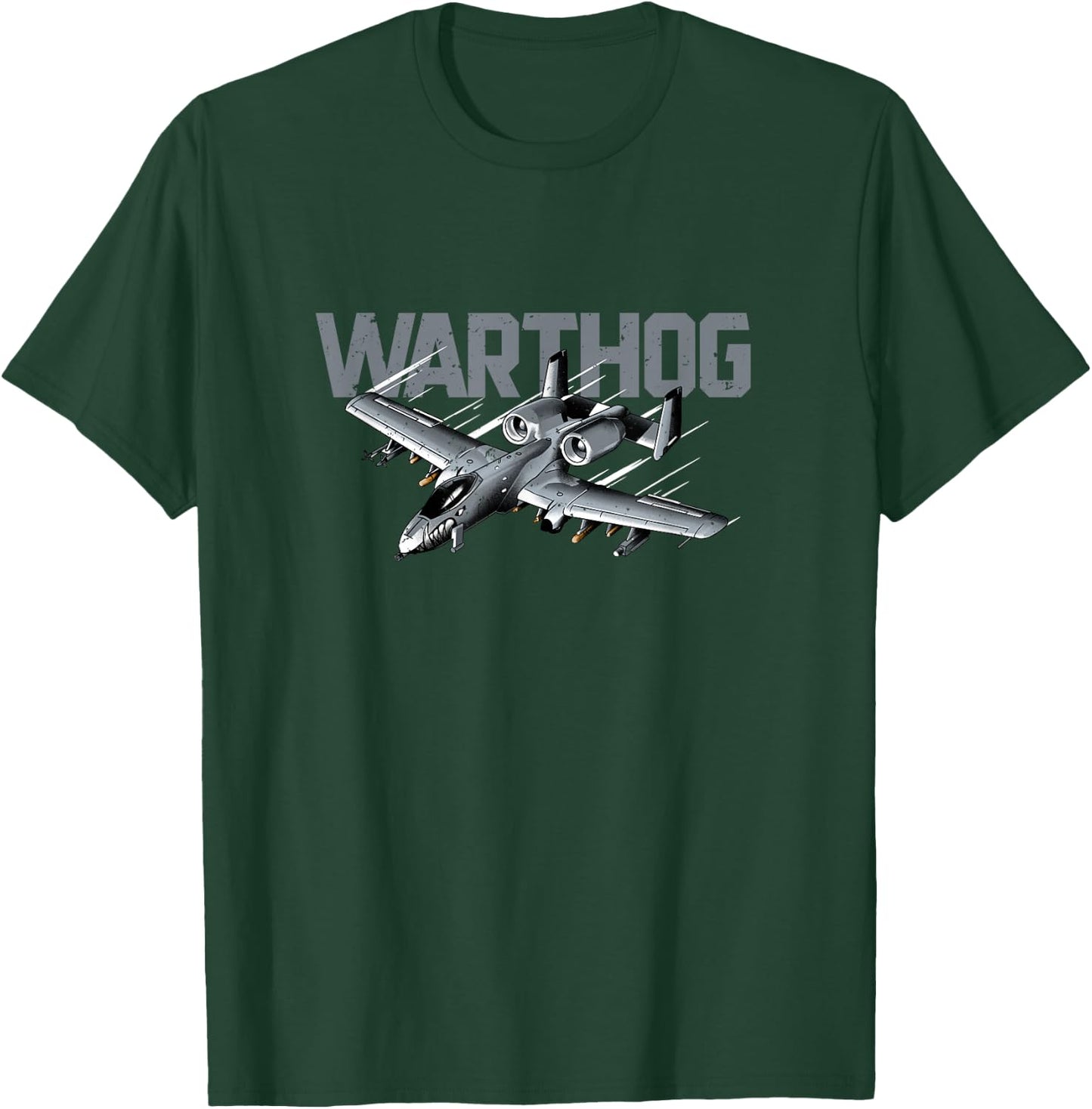 Military Airplane - A-10 Warthog Aircraft T-Shirt - T-Shirt | Forest