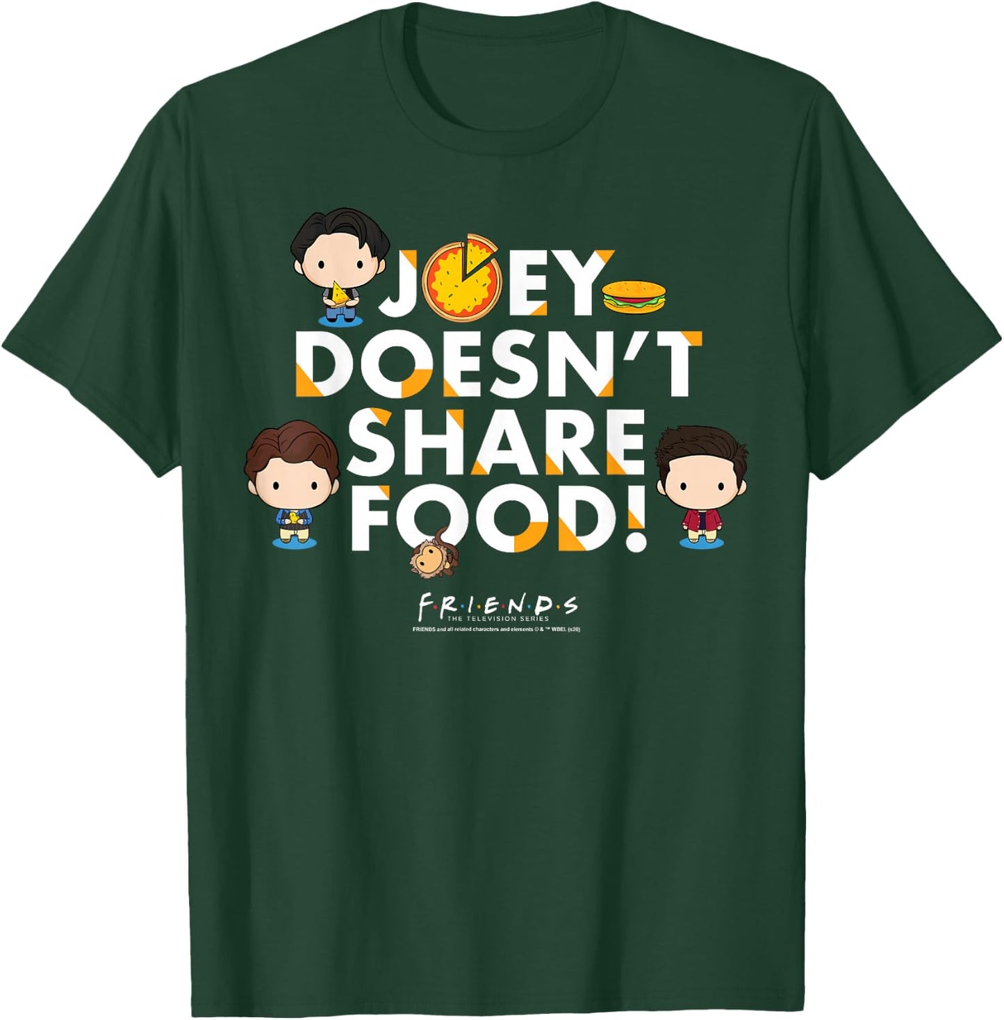 Friends Chibi Joey Doesn't Share Food T-Shirt - T-Shirt | Forest