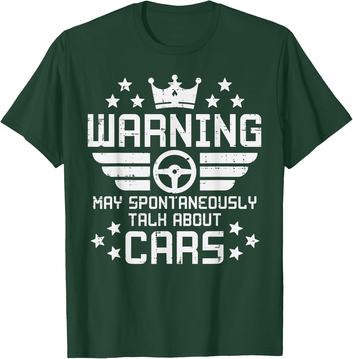 Warning Talk About Cars Funny Car Auto Mechanic Garage Men T-Shirt - T-Shirt | Forest