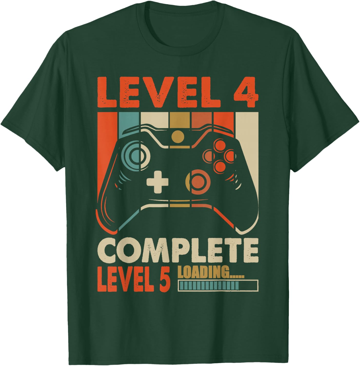 Vintage 4th Year Wedding Anniversary Funny Level 4 Complete T-Shirt - T-Shirt | Forest