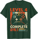 Vintage 4th Year Wedding Anniversary Funny Level 4 Complete T-Shirt - T-Shirt | Forest
