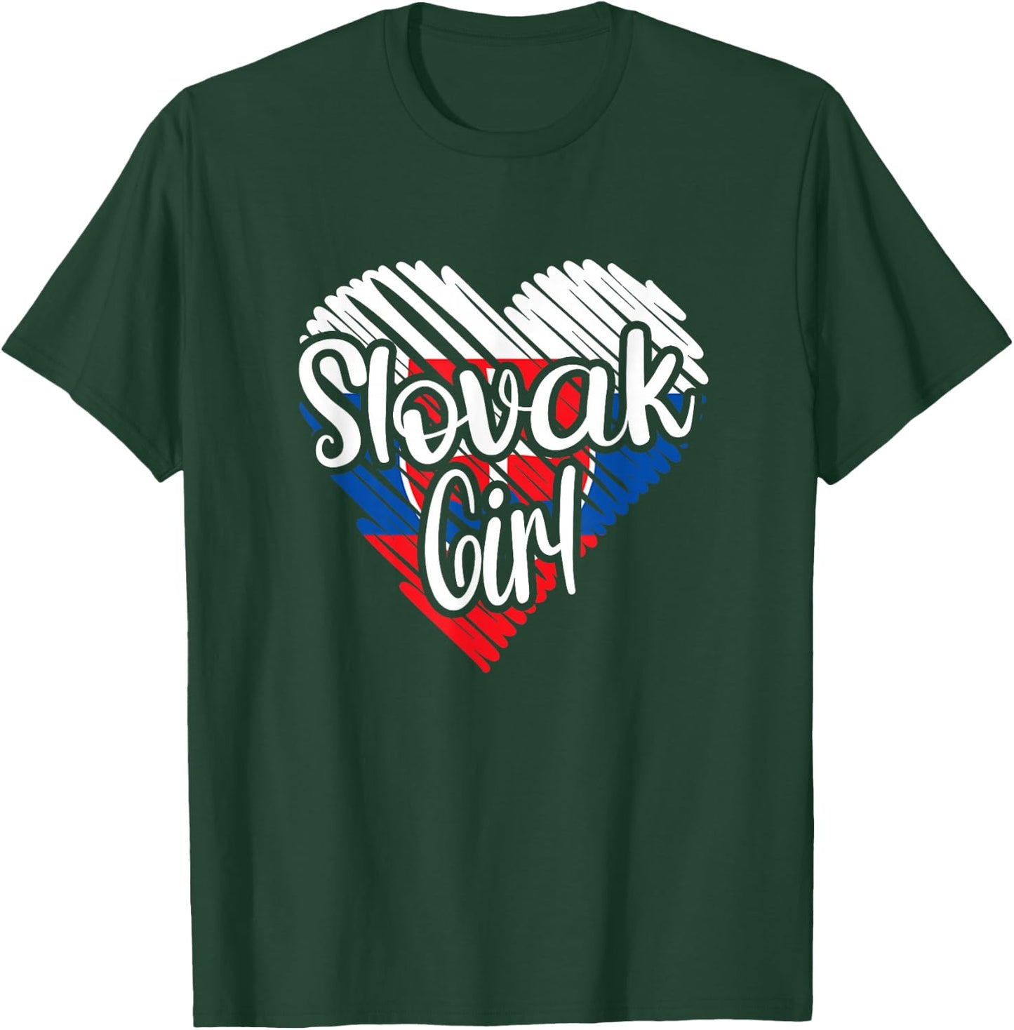 Slovakia For Girl Slovak Heart Flag Slovakia T-Shirt - T-Shirt | Forest