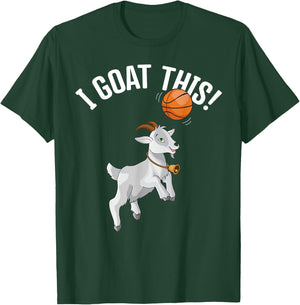Funny Basketball "I Goat this" Goat Lover, Basketball Player T-Shirt - T-Shirt | Forest