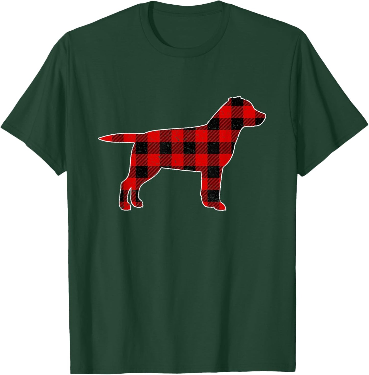 Christmas Buffalo Plaid Labrador Shirt, Christmas Dog Pajama Women Kids T-Shirt - T-Shirt | Forest