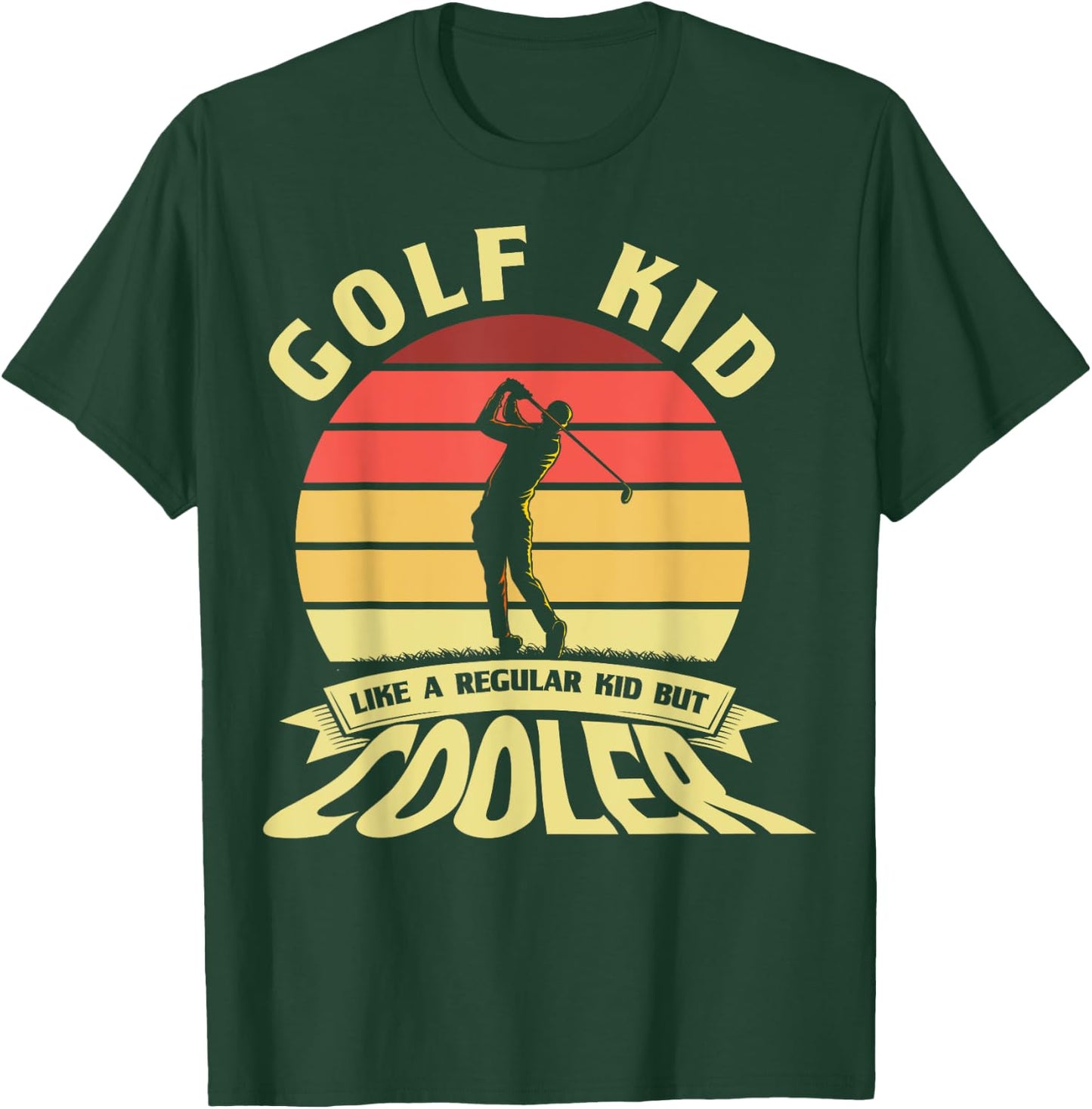 Funny Golf Kid Like A Regular Kid Teenage Golfers Golf Kid T-Shirt - T-Shirt | Forest