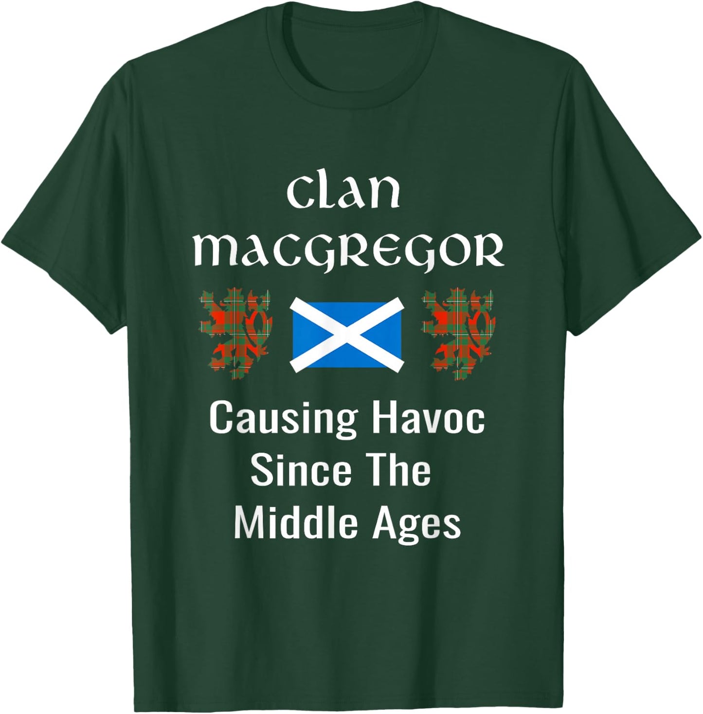 Clan Macgregor Tartan Scottish Family Name Scotland Pride T-Shirt - T-Shirt | Forest
