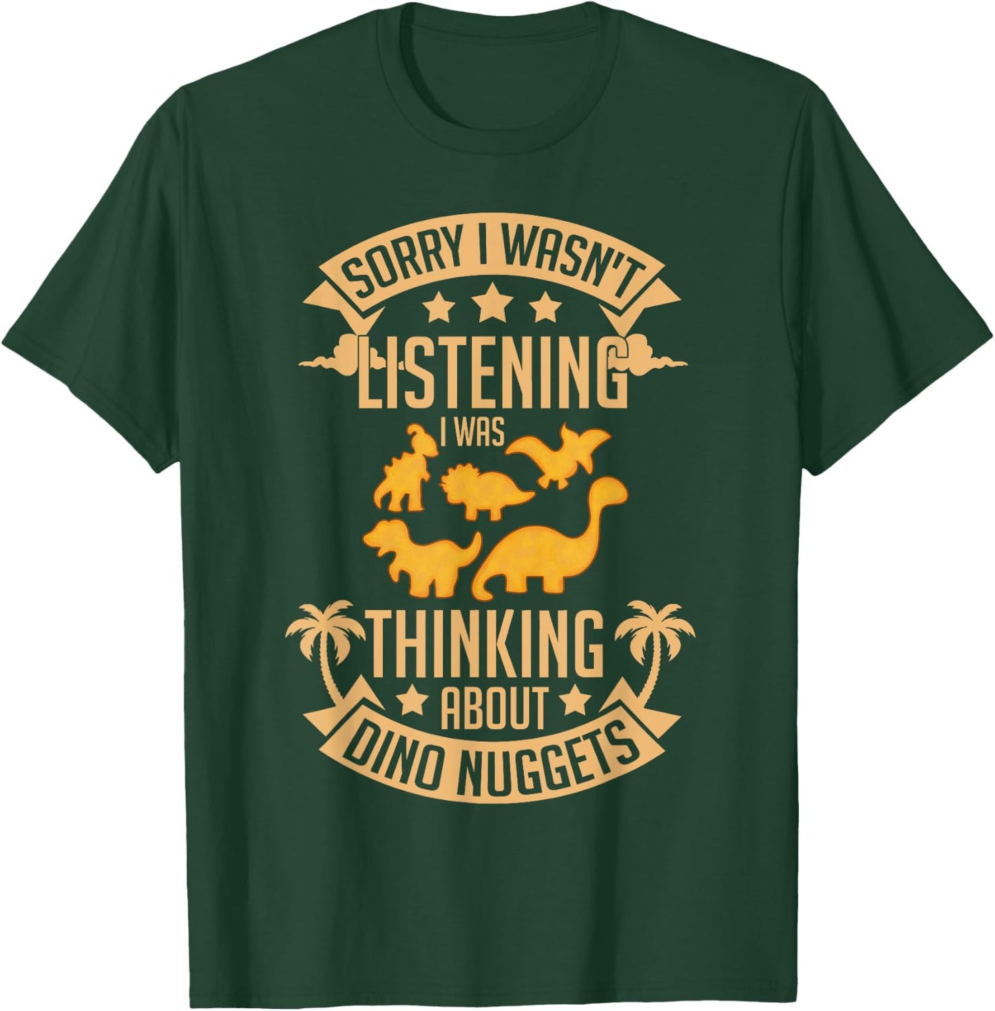 Dino Chicken Nugget Dinosaur Nugs Veggie Funny T-Shirt - T-Shirt | Forest