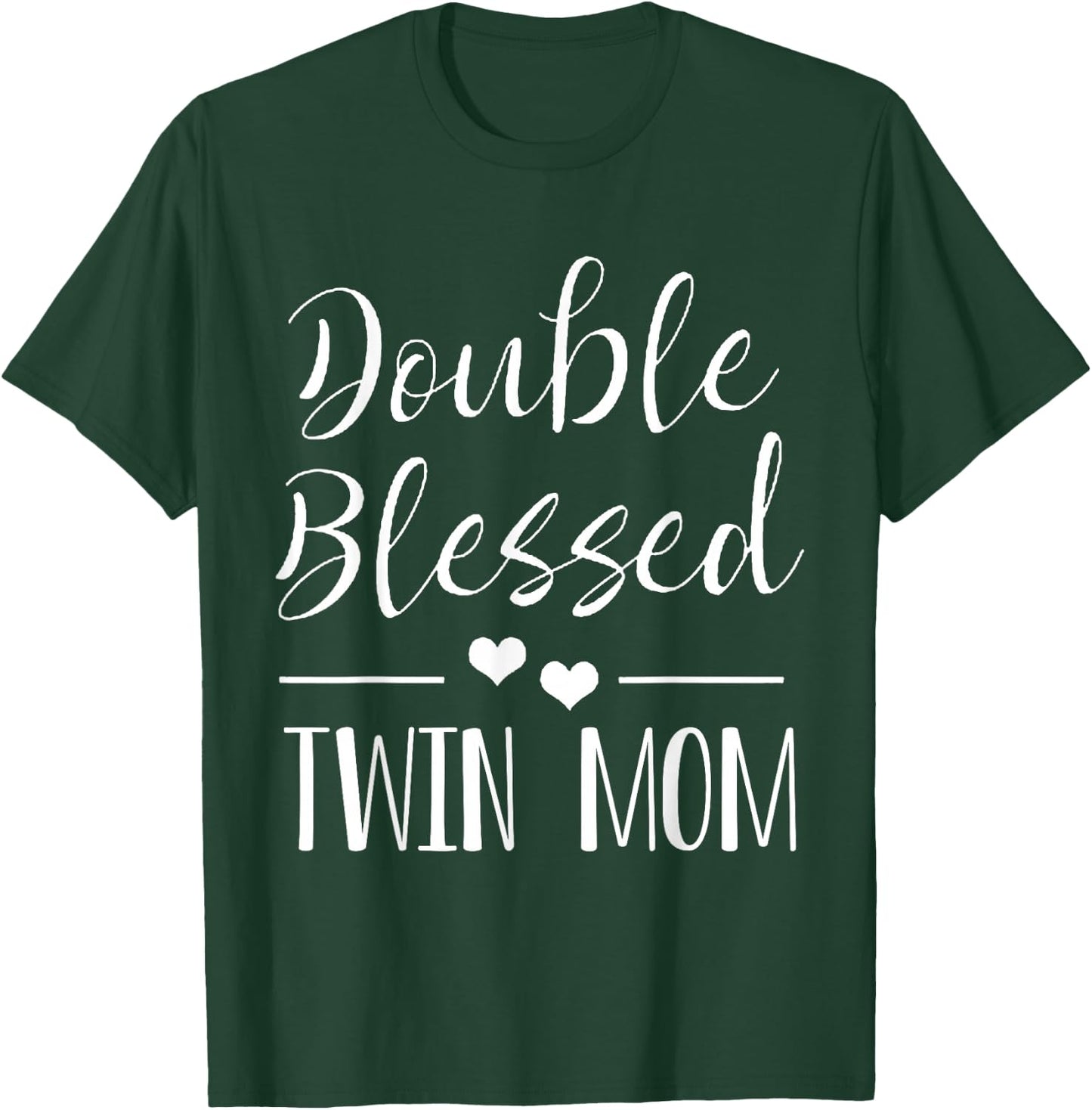 Twin Mama Twin Mom to Be Pregnancy Announcement T-Shirt - T-Shirt | Forest