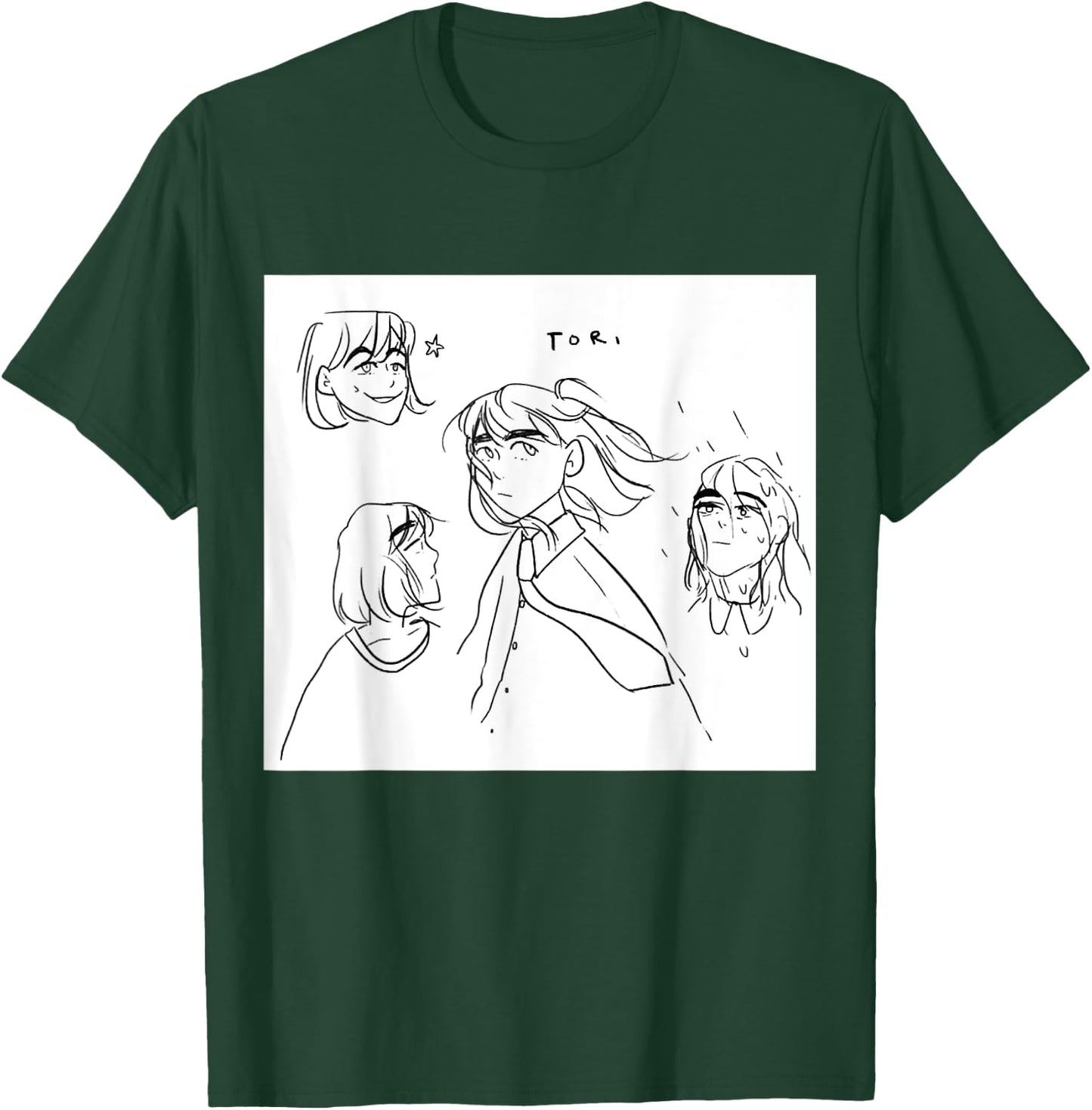 Tori Spring Sketches, Present For Tori's Fan, Drawing Lover T-Shirt - T-Shirt | Forest