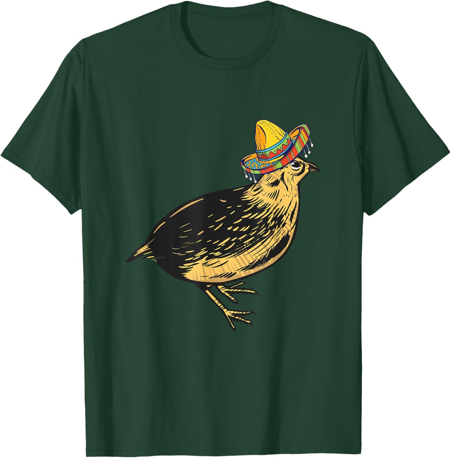 Quail Bird Sombrero Costume Mexico Cinco De Mayo Fiesta T-Shirt - T-Shirt | Forest