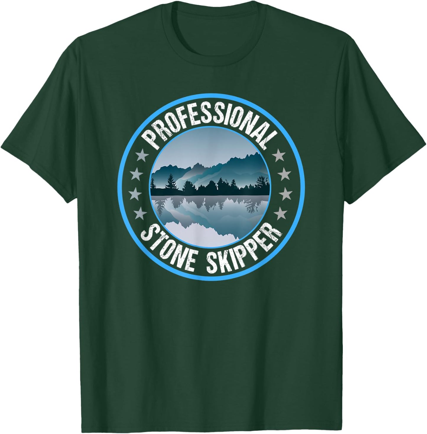 Professional Stone Skipper Stone Skipping T-Shirt - T-Shirt | Forest