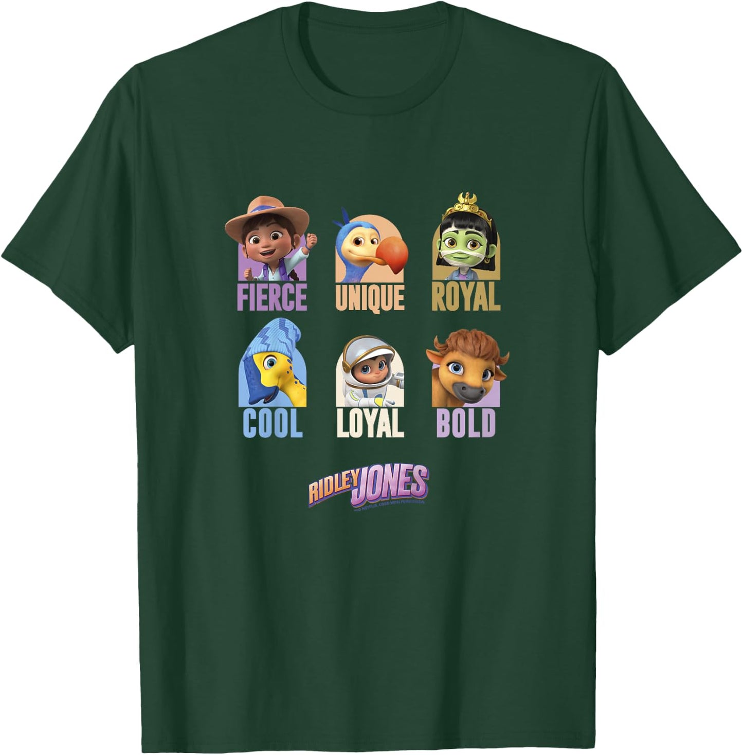 Ridley Jones Character Grid T-Shirt - T-Shirt | Forest