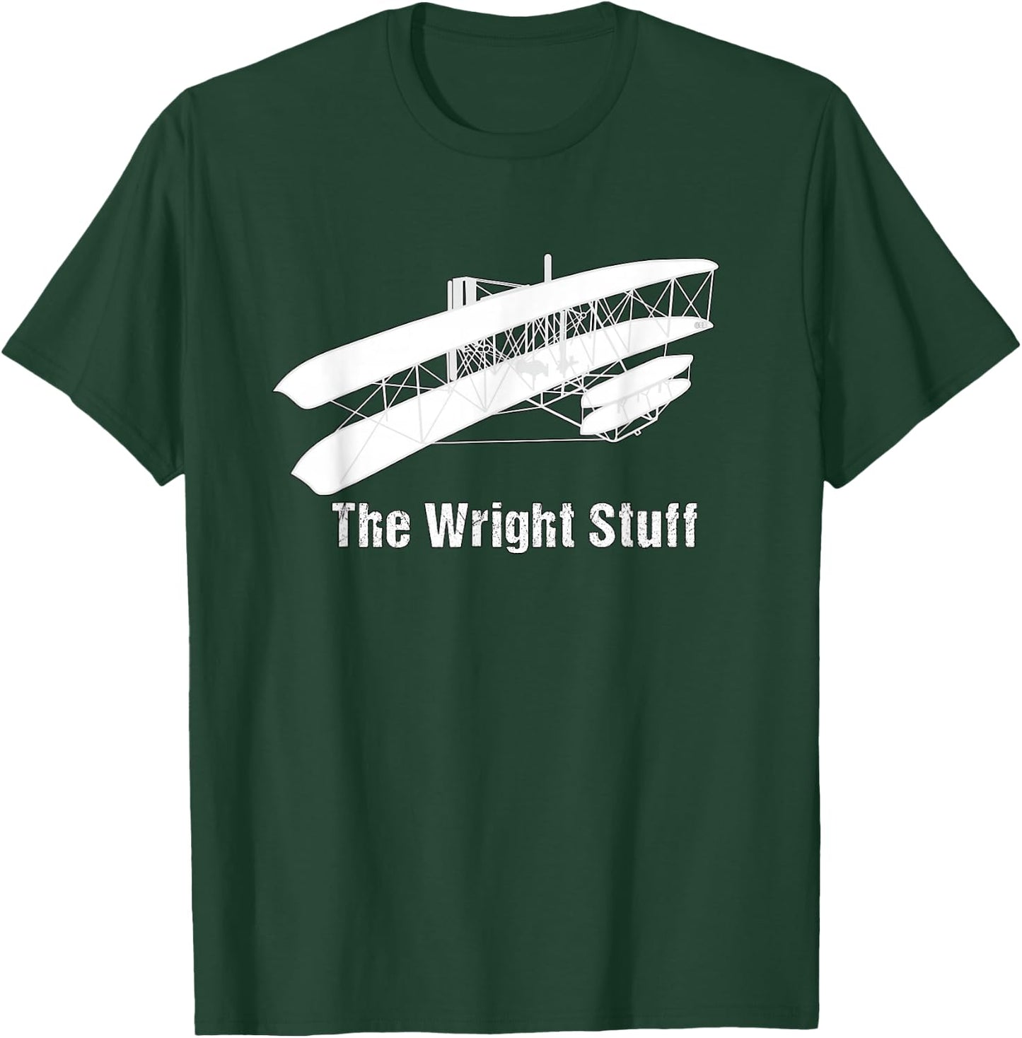 Funny Aviation Shirts-The Wright Stuff Pilot AvGeek Airplane T-Shirt - T-Shirt | Forest