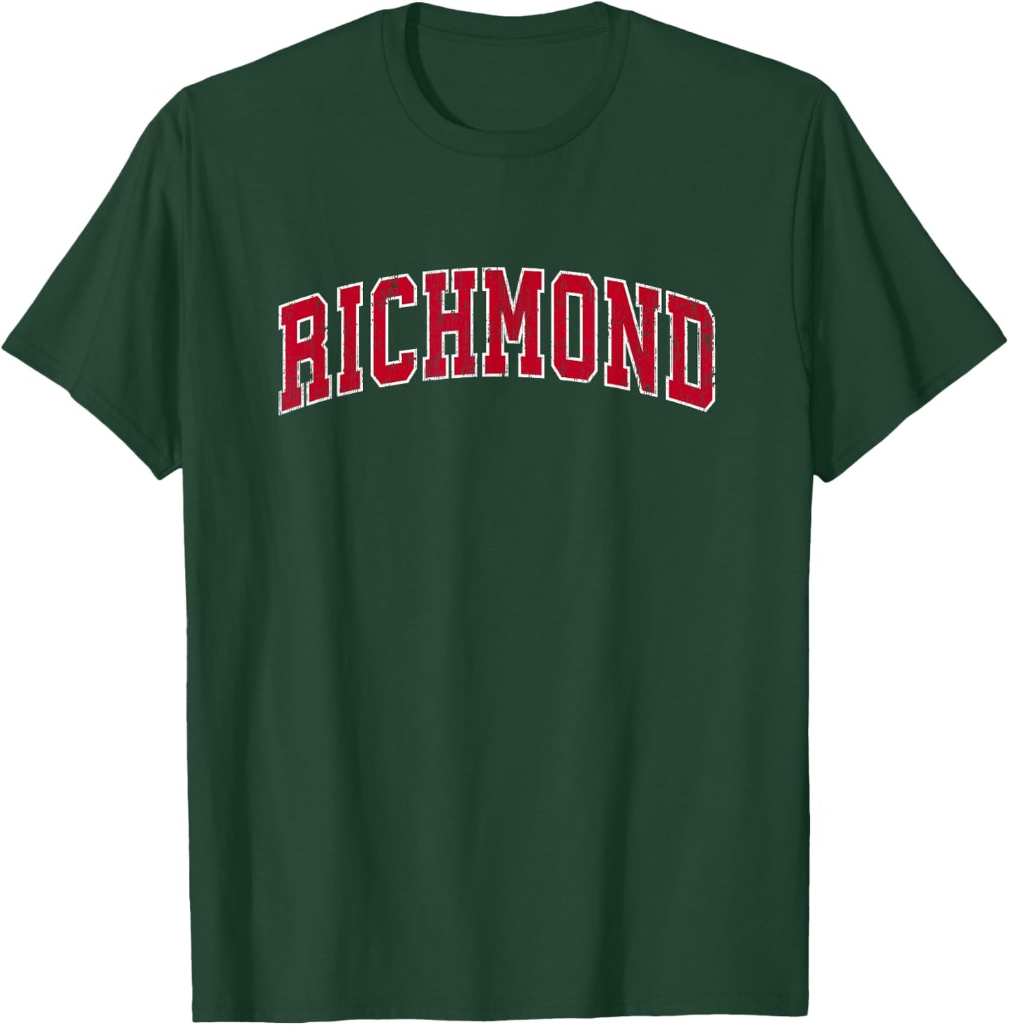 Richmond Virginia VA Vintage Sports Design Red Design T-Shirt - T-Shirt | Forest