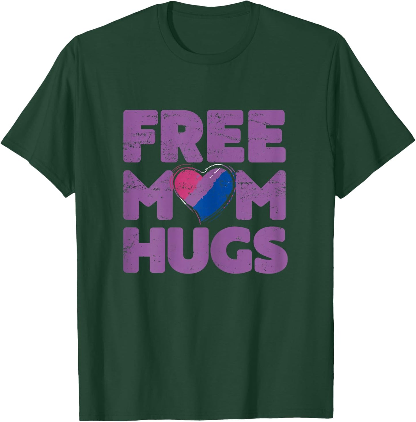 Free Mom Hugs , Free Mom Hugs Bisexual Gay Pride Shirt T-Shirt - T-Shirt | Forest