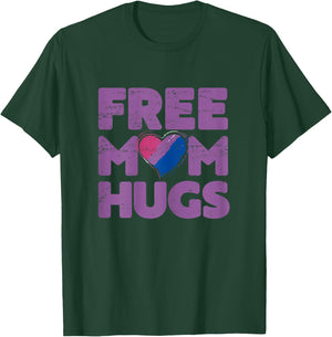 Free Mom Hugs , Free Mom Hugs Bisexual Gay Pride Shirt T-Shirt - T-Shirt | Forest