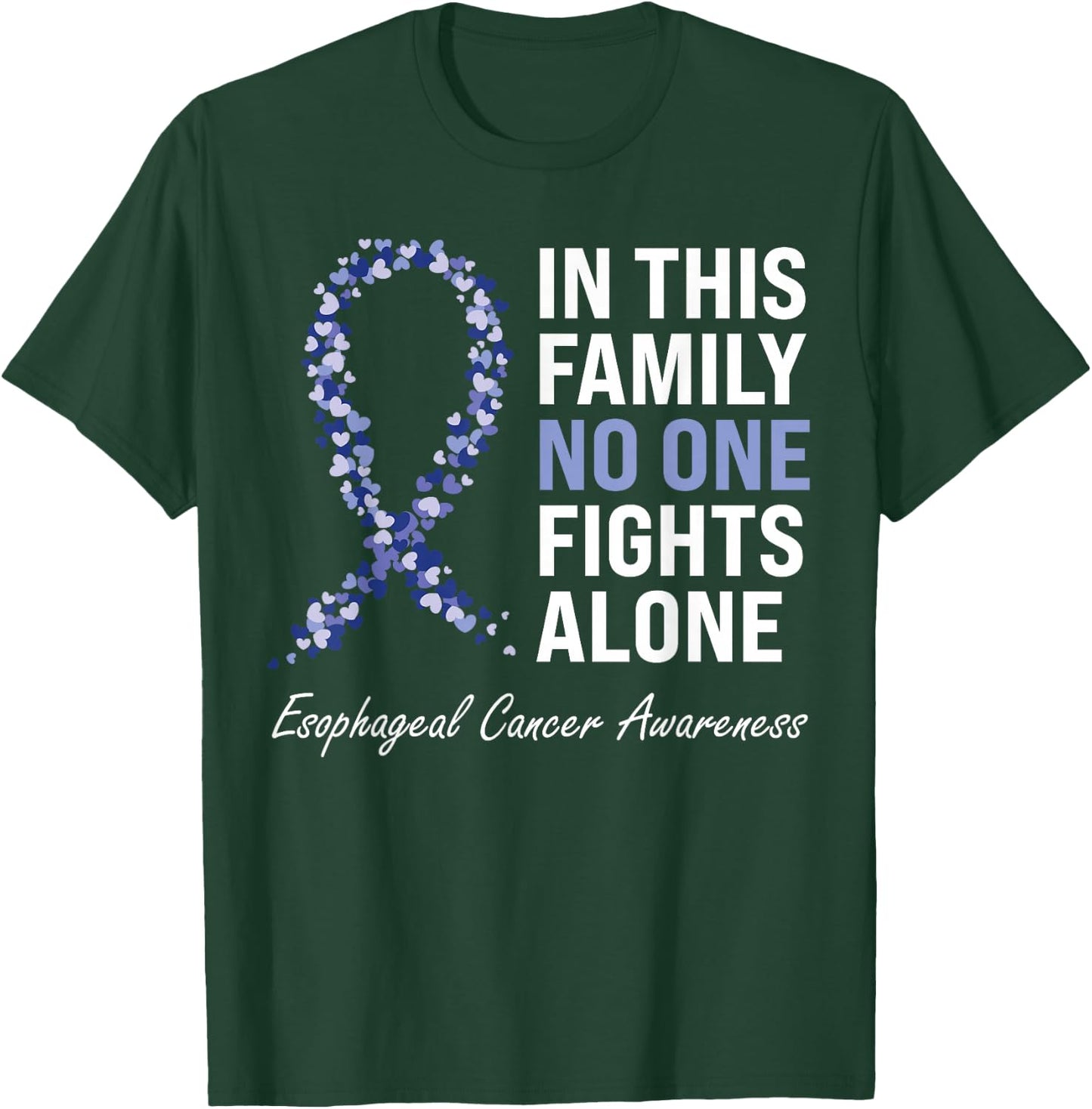 Esophageal Cancer Awareness Gifts Co. Purple Periwinkle Ribbon Cancer Awareness - Black, Short Sleeve, , Classic Fit, Pull On, Small T-Shirt - T-Shirt | Forest