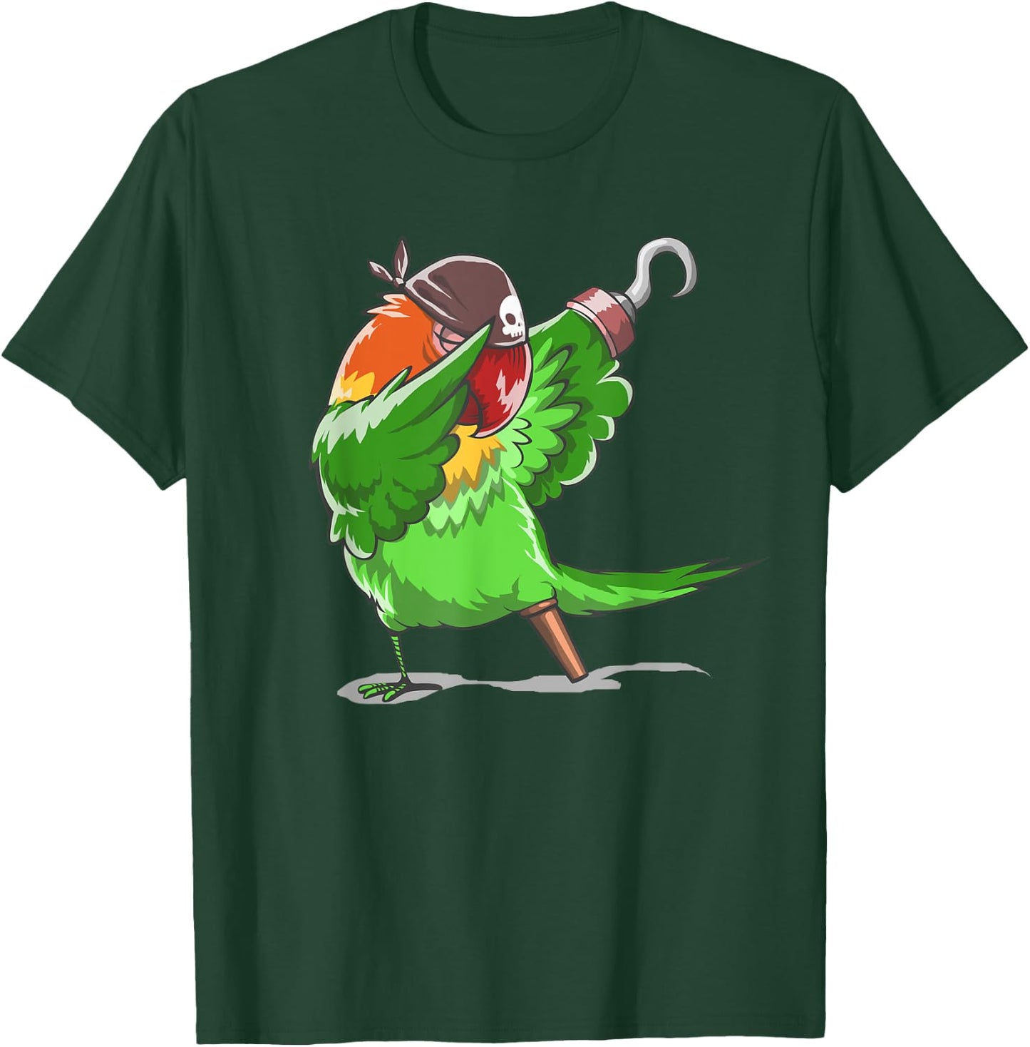 Dabbing Pirate Parrot , Gasparilla Parade Art T-Shirt - T-Shirt | Forest