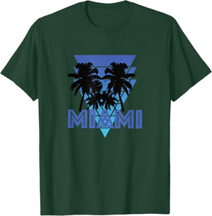 Retro Florida MIAMI vintage palm trees T-Shirt - T-Shirt | Forest