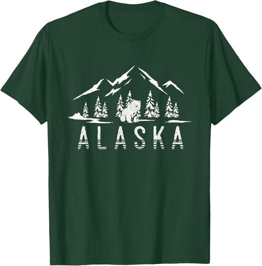 Mountain Wildlife Alaskan Bear Nature Alaska T-Shirt - T-Shirt | Forest