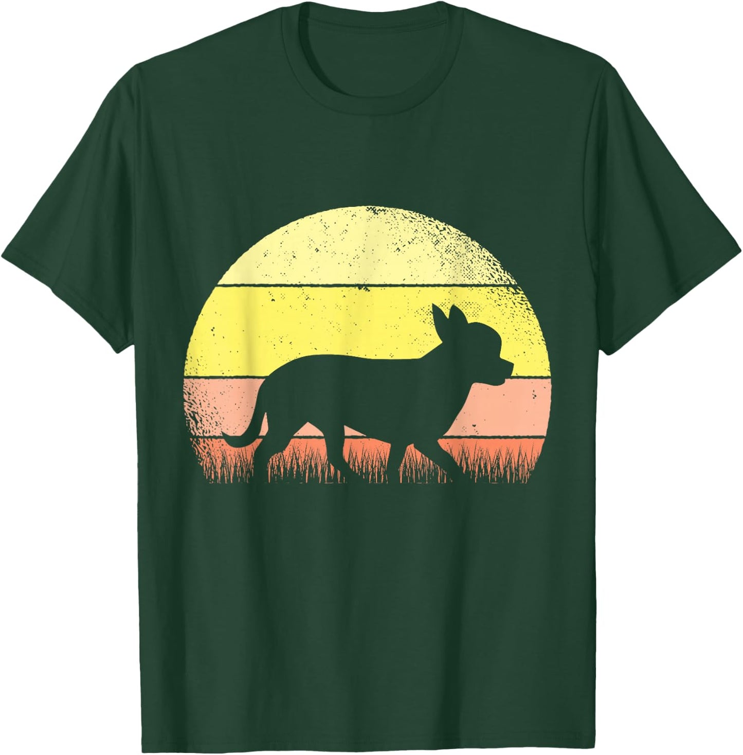 Retro Chihuahua Dog Vintage Dog Dad Mom Gift Men Women Kids T-Shirt - T-Shirt | Forest