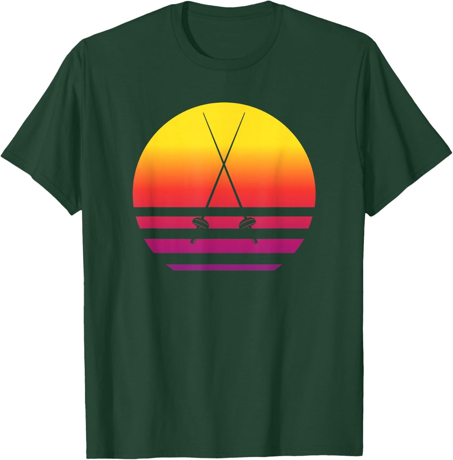 Fencing Retro Style Vintage T-Shirt - T-Shirt | Forest